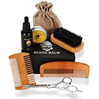 Los mejores  - Aceites cuidado de barba kit- peine- manteca de bálsamo- tijeras de peluquero- brocha de bigote- modelado y arreglo de…